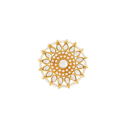 Teejh Madan Gold And White Ring