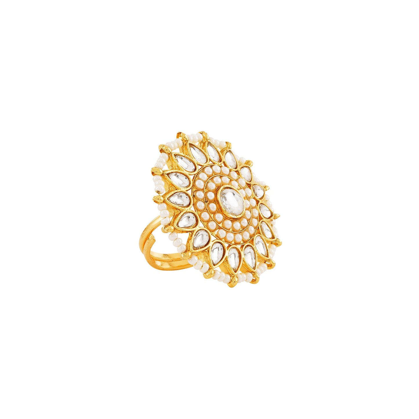 Teejh Madan Gold And White Ring