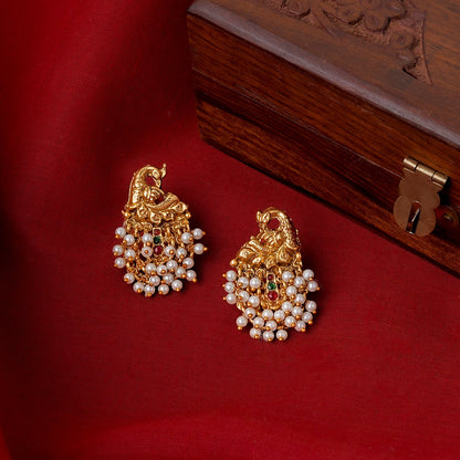 Teejh Rehana Gold White Earrings