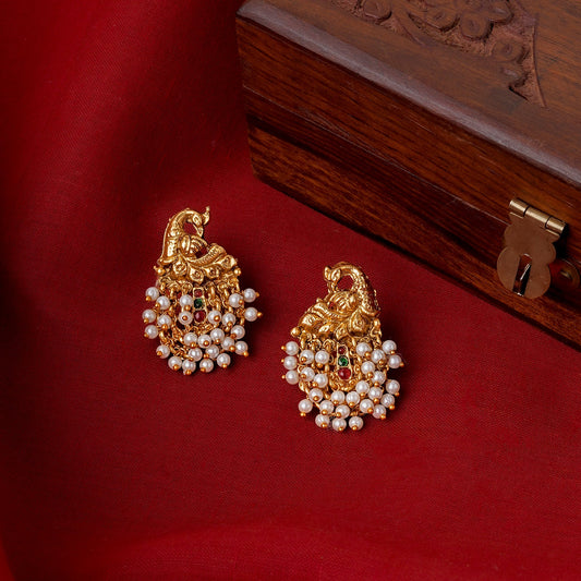 Teejh Rehana Gold White Earrings