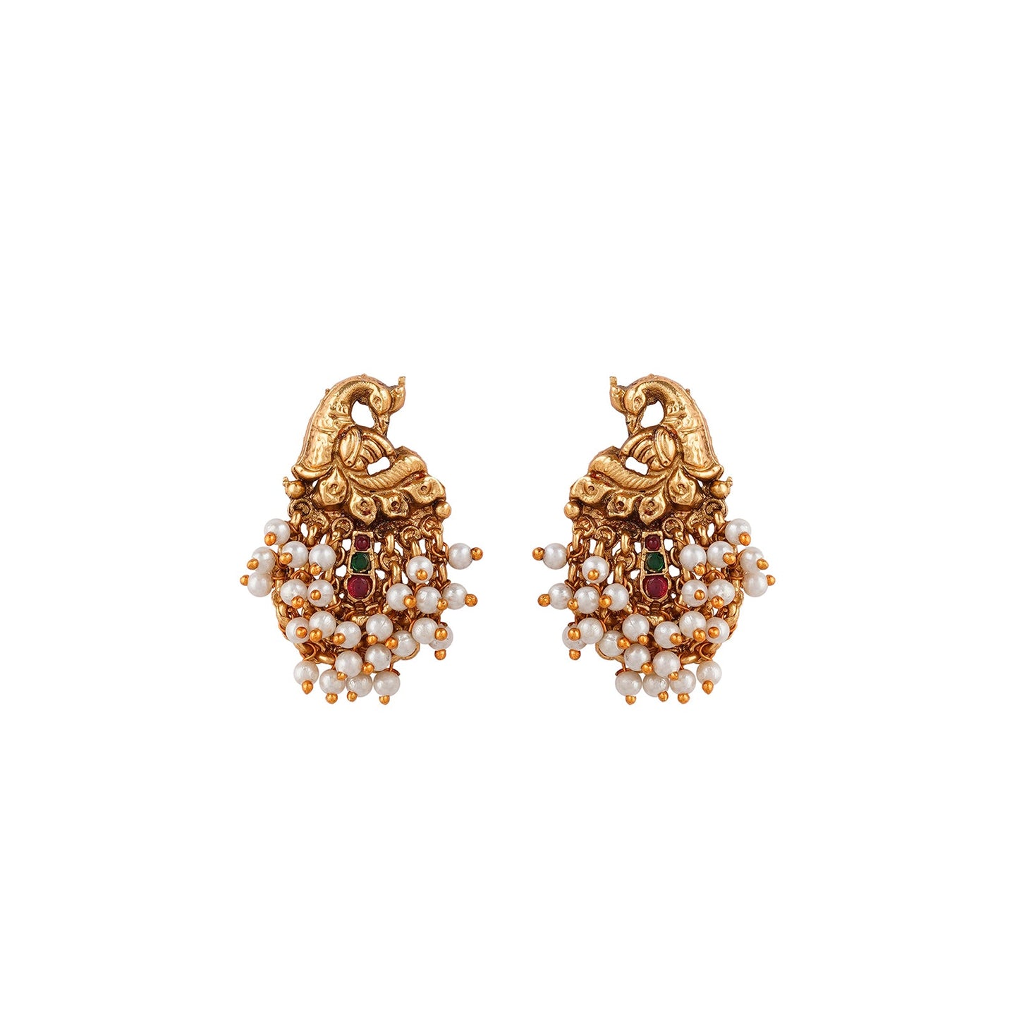 Teejh Rehana Gold White Earrings