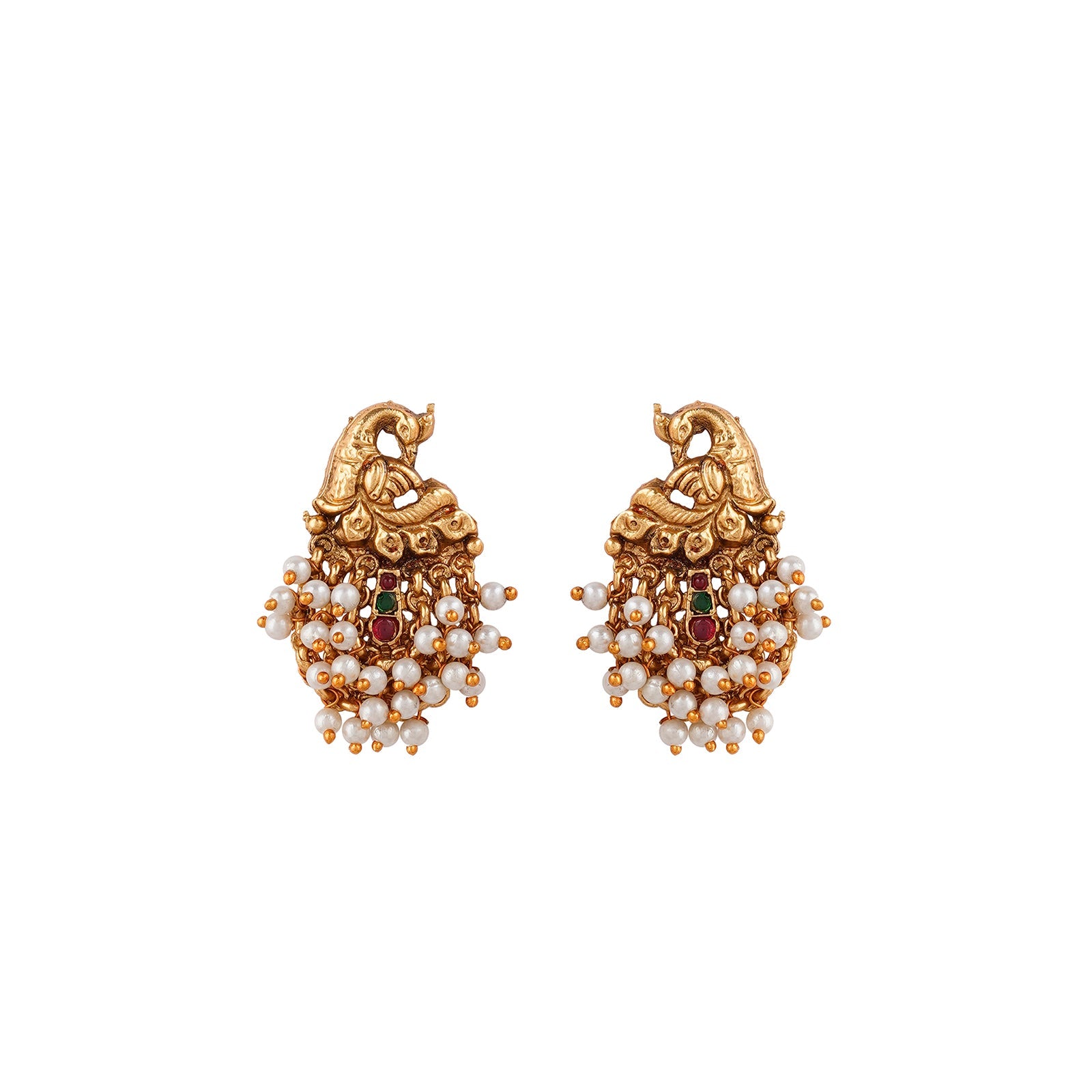 Teejh Rehana Gold White Earrings