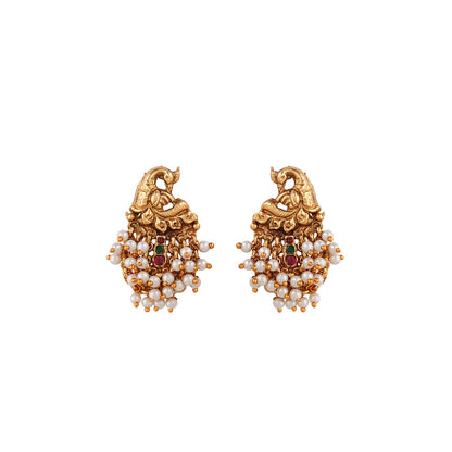 Teejh Rehana Gold White Earrings