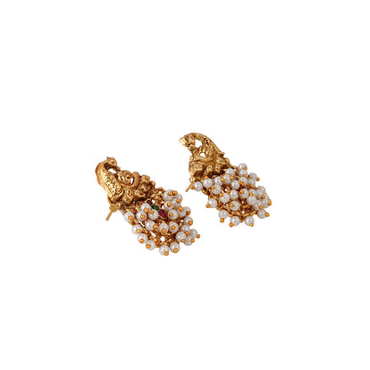Teejh Rehana Gold White Earrings