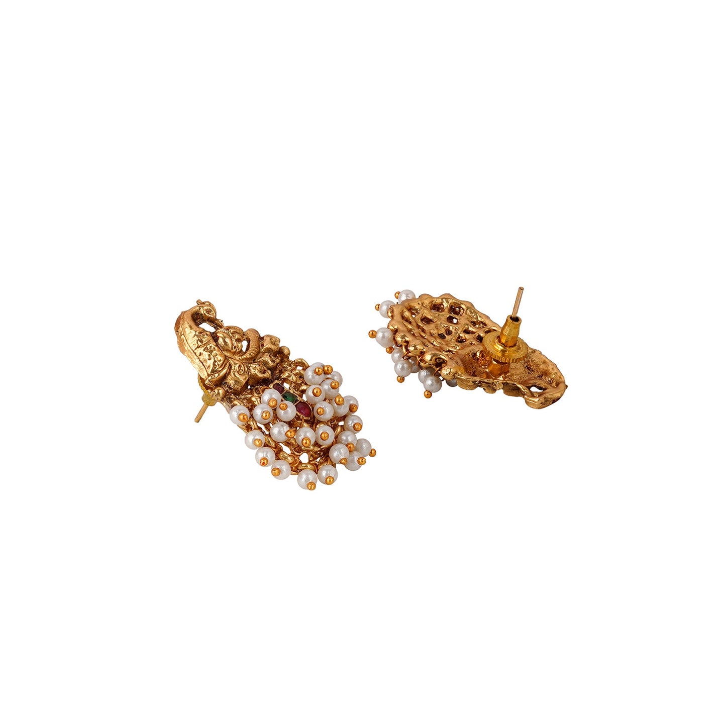 Teejh Rehana Gold White Earrings