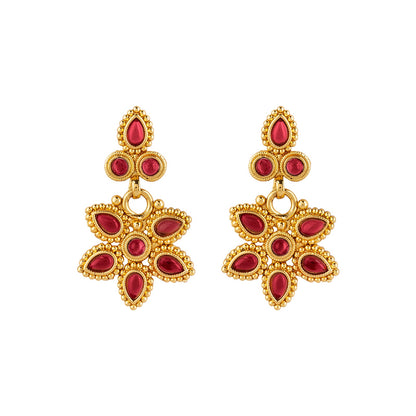 Teejh Ritvika Ruby Gold Necklace Set