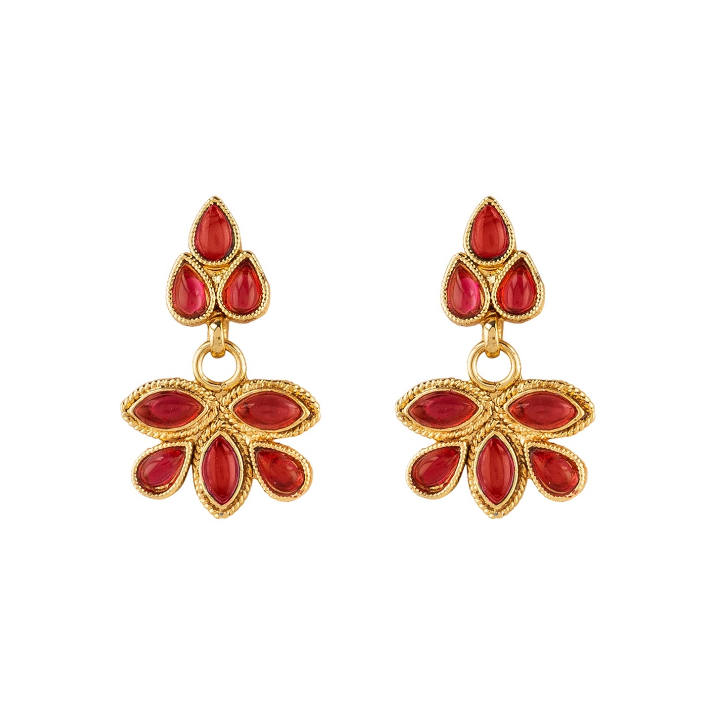 Teejh Falguni Ruby Gold Necklace Set