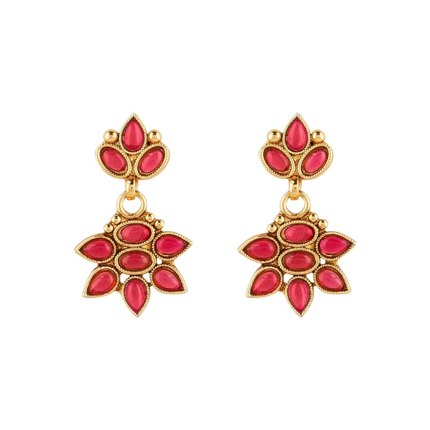 Teejh Gauranshi Ruby Gold Necklace Set