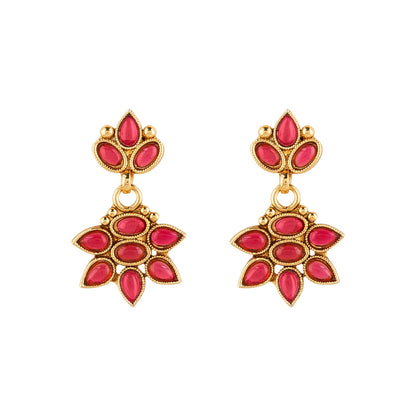 Teejh Gauranshi Ruby Gold Necklace Set
