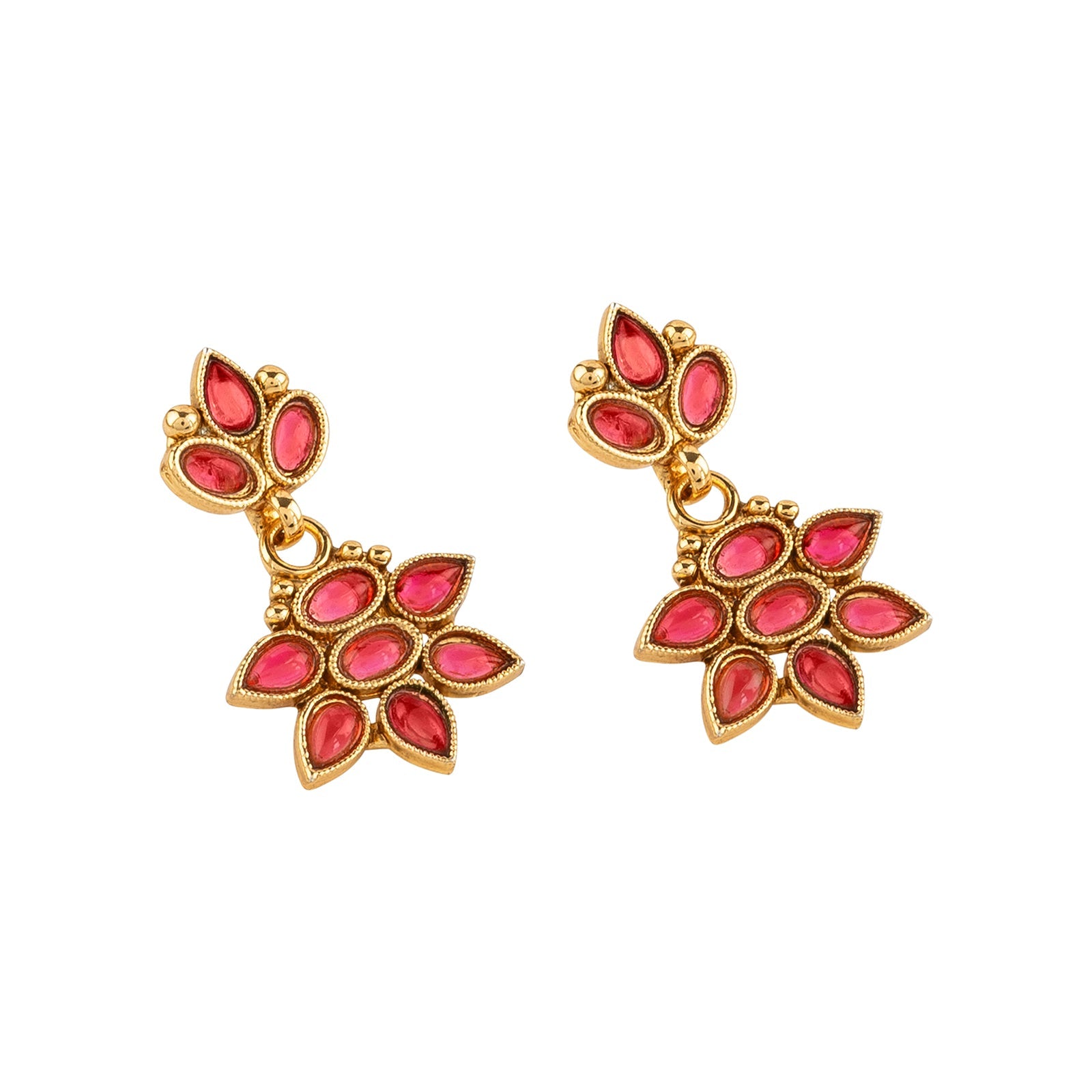 Teejh Gauranshi Ruby Gold Necklace Set