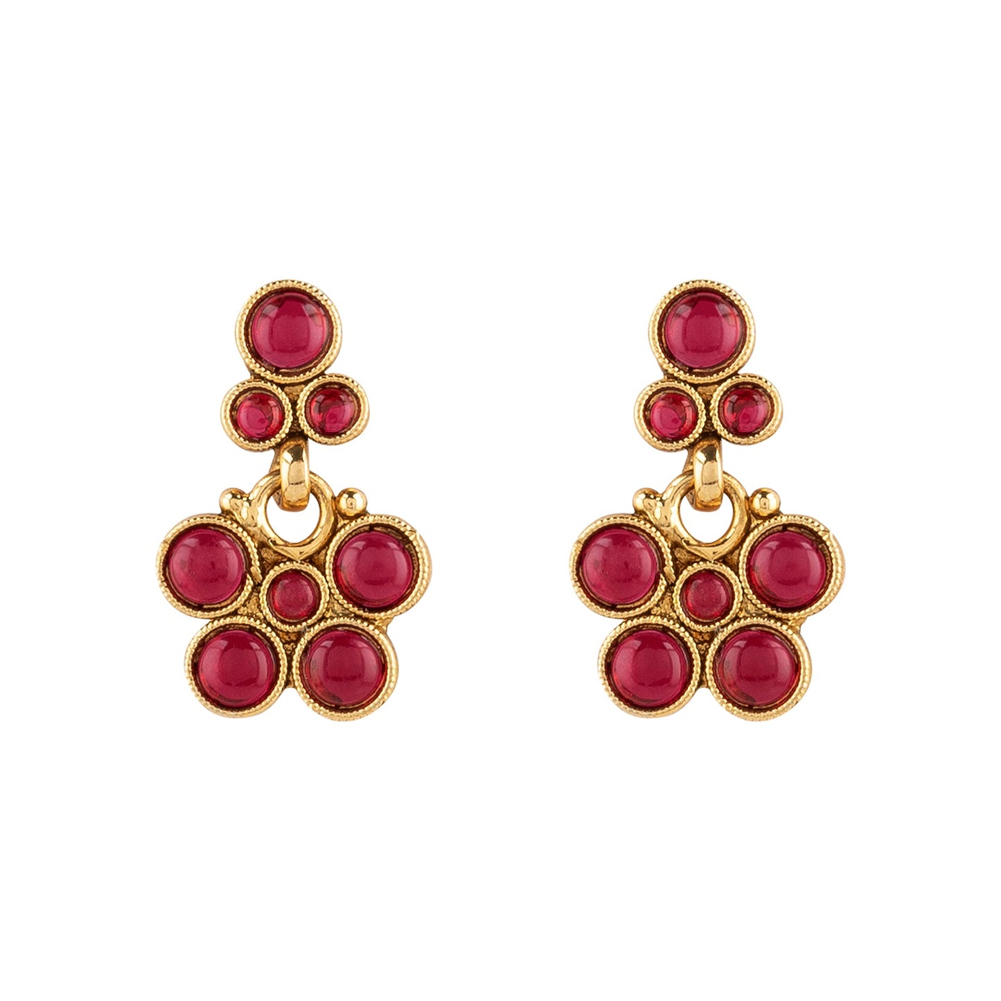 Teejh Urooj Ruby Gold Necklace Set