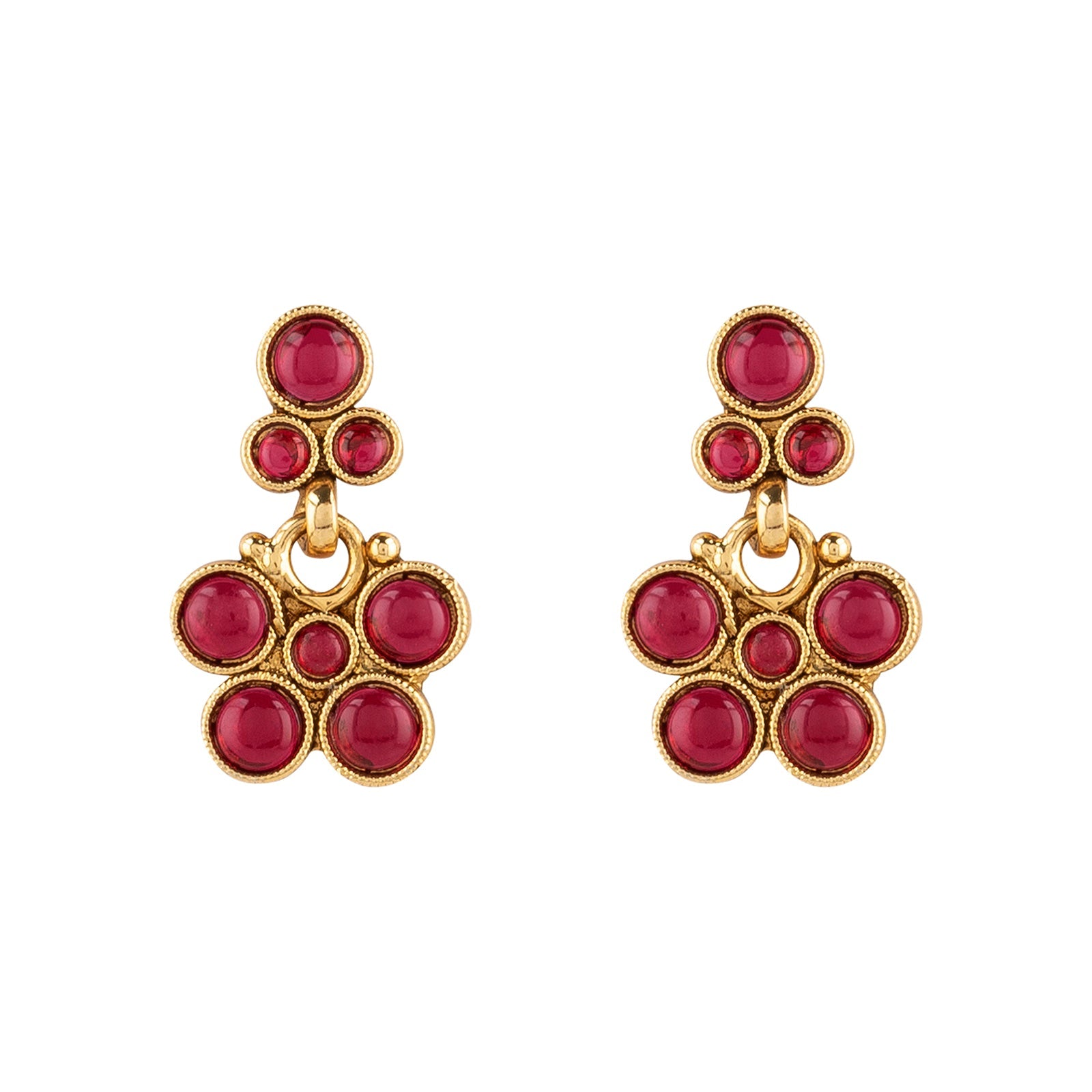 Teejh Urooj Ruby Gold Necklace Set