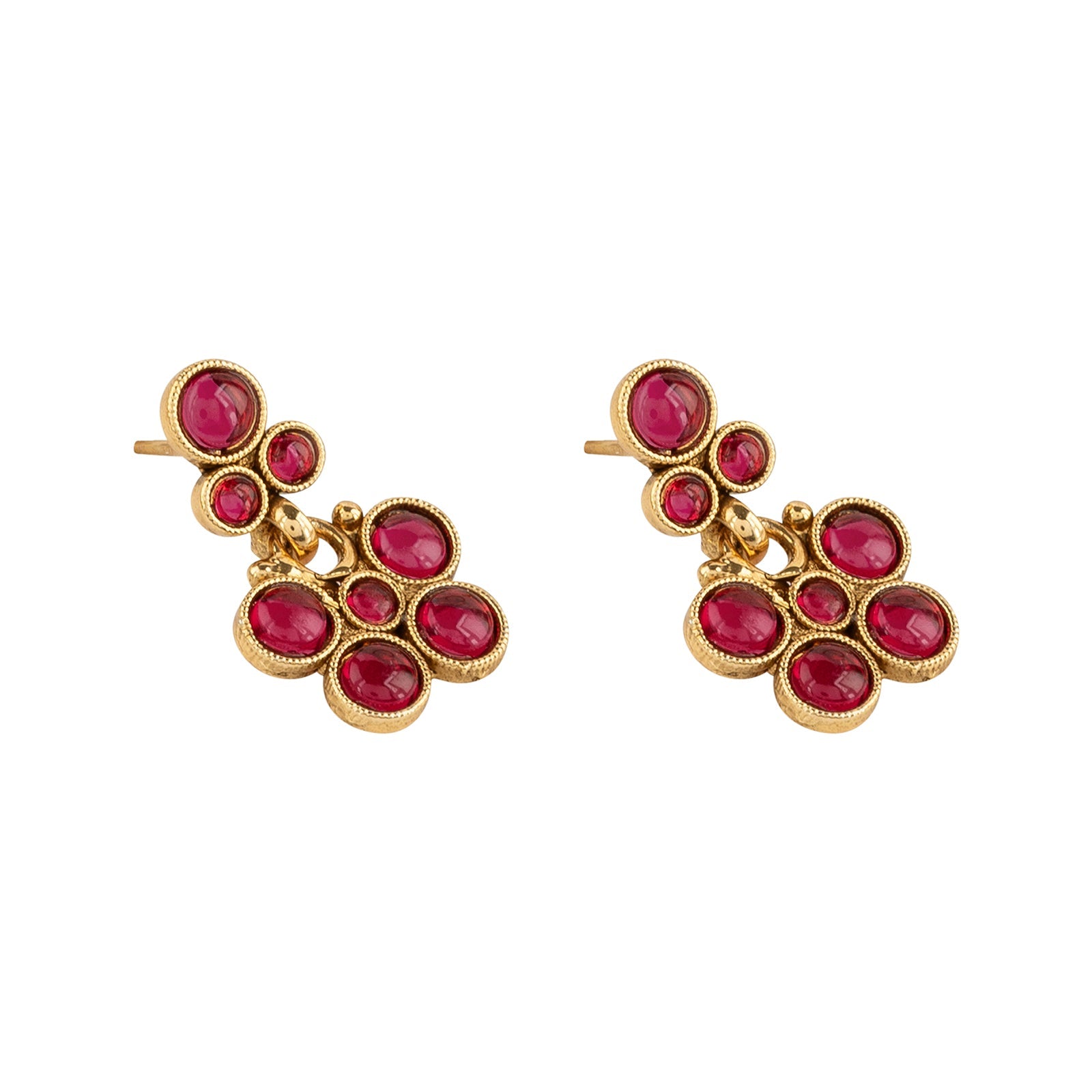 Teejh Urooj Ruby Gold Necklace Set