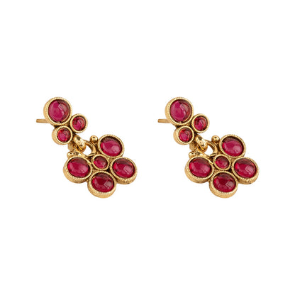 Teejh Urooj Ruby Gold Necklace Set