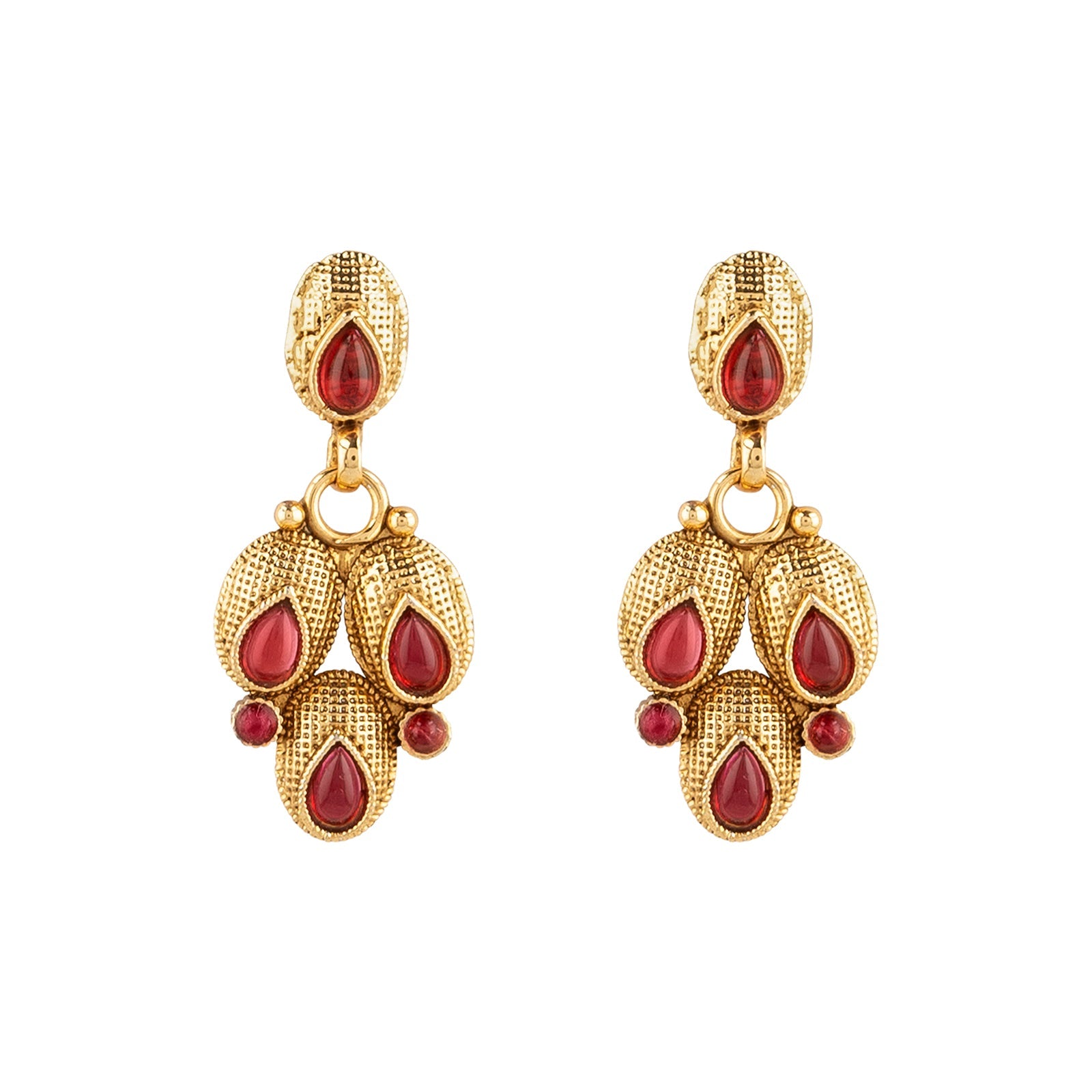 Teejh Kashvini Ruby Gold Necklace Set