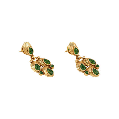 Teejh Chitrangada Green Gold Necklace Set