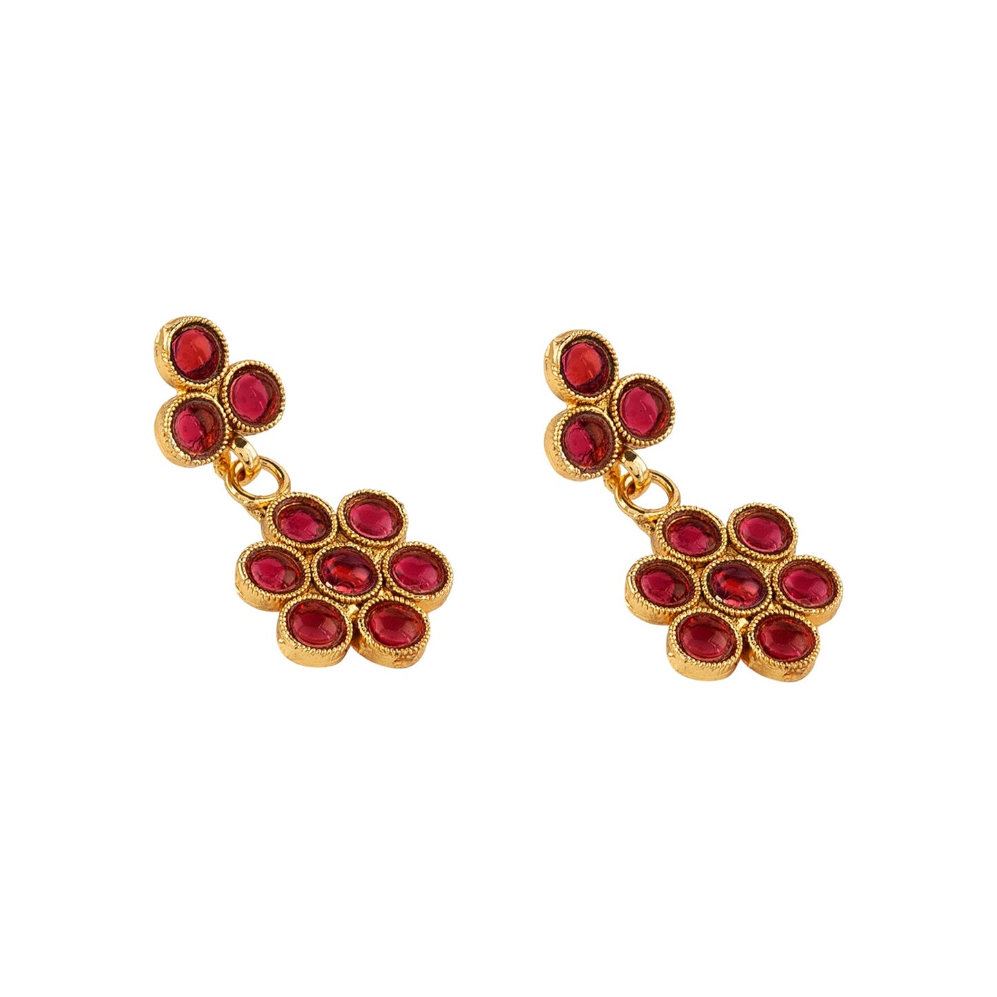 Teejh Vismaya Ruby Gold Necklace Set