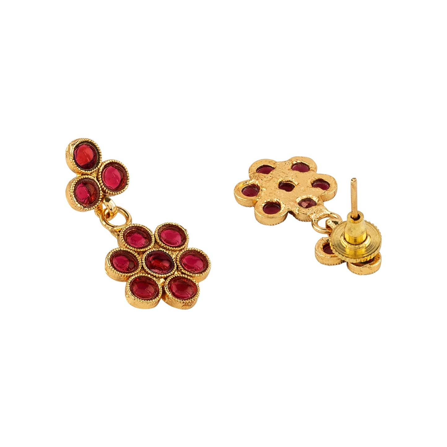 Teejh Vismaya Ruby Gold Necklace Set
