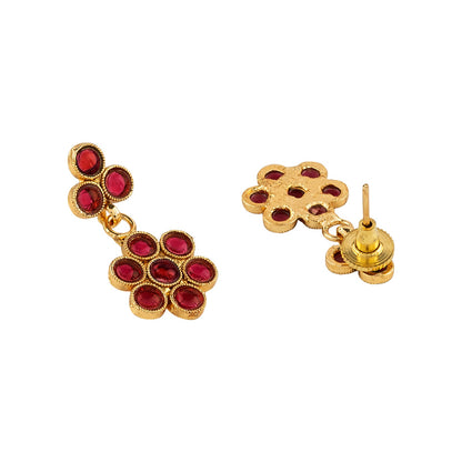 Teejh Vismaya Ruby Gold Necklace Set