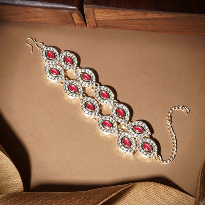 Teejh Kiya Silver Red Bracelet