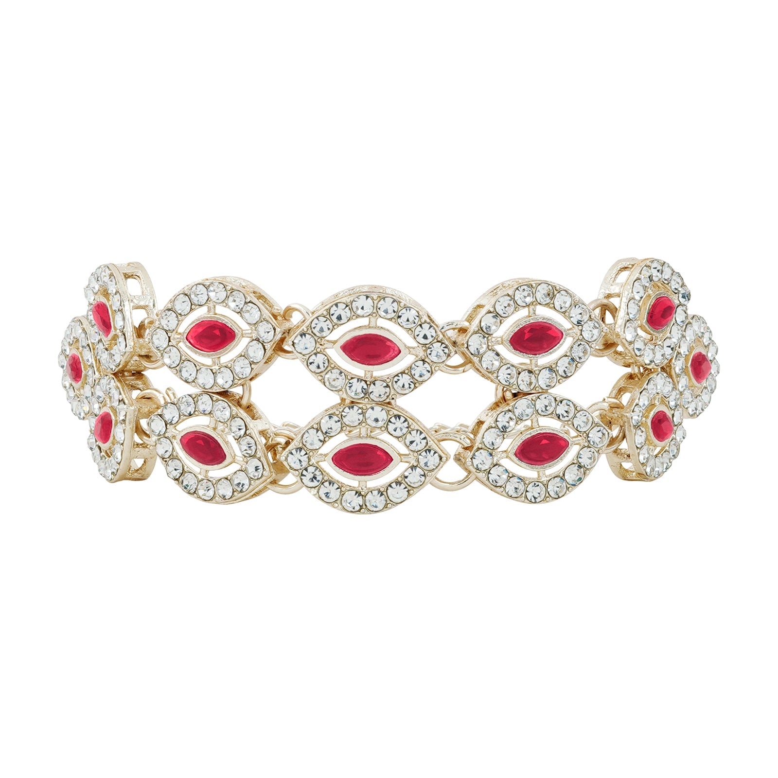 Teejh Kiya Silver Red Bracelet