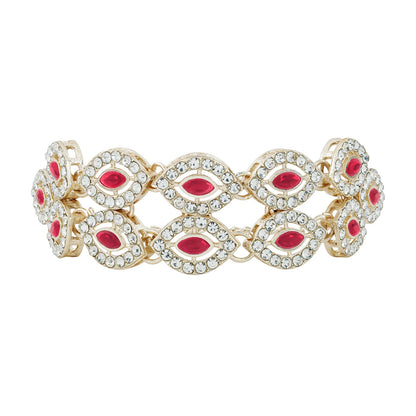 Teejh Kiya Silver Red Bracelet