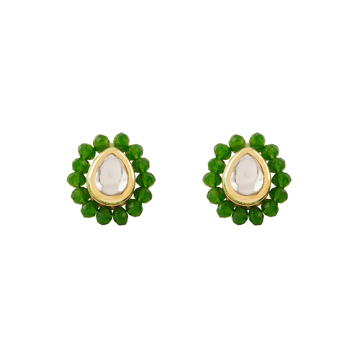 Teejh Surili Green Beads Necklace Set