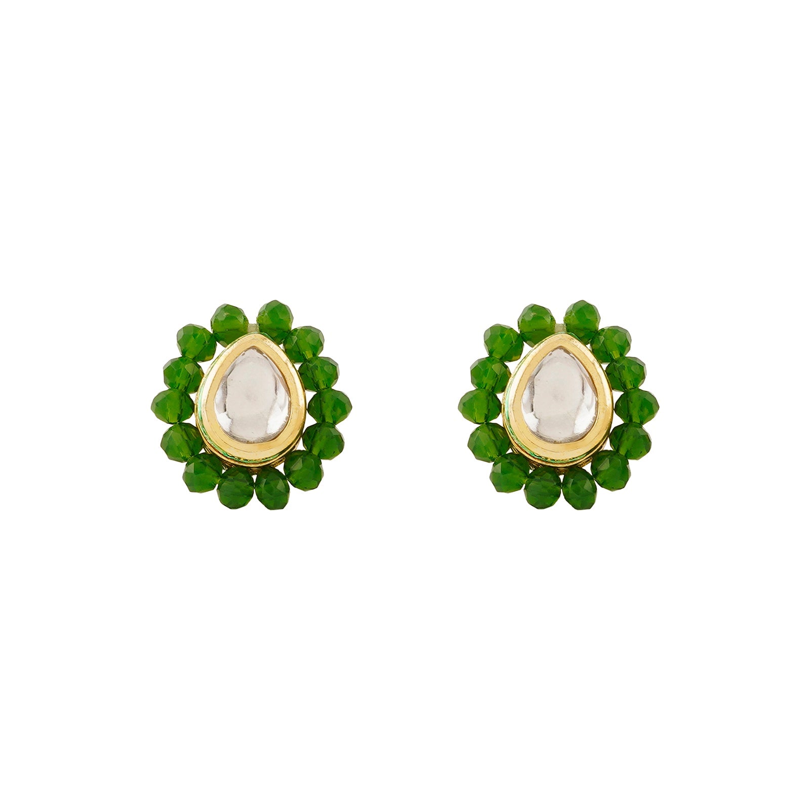 Teejh Surili Green Beads Necklace Set