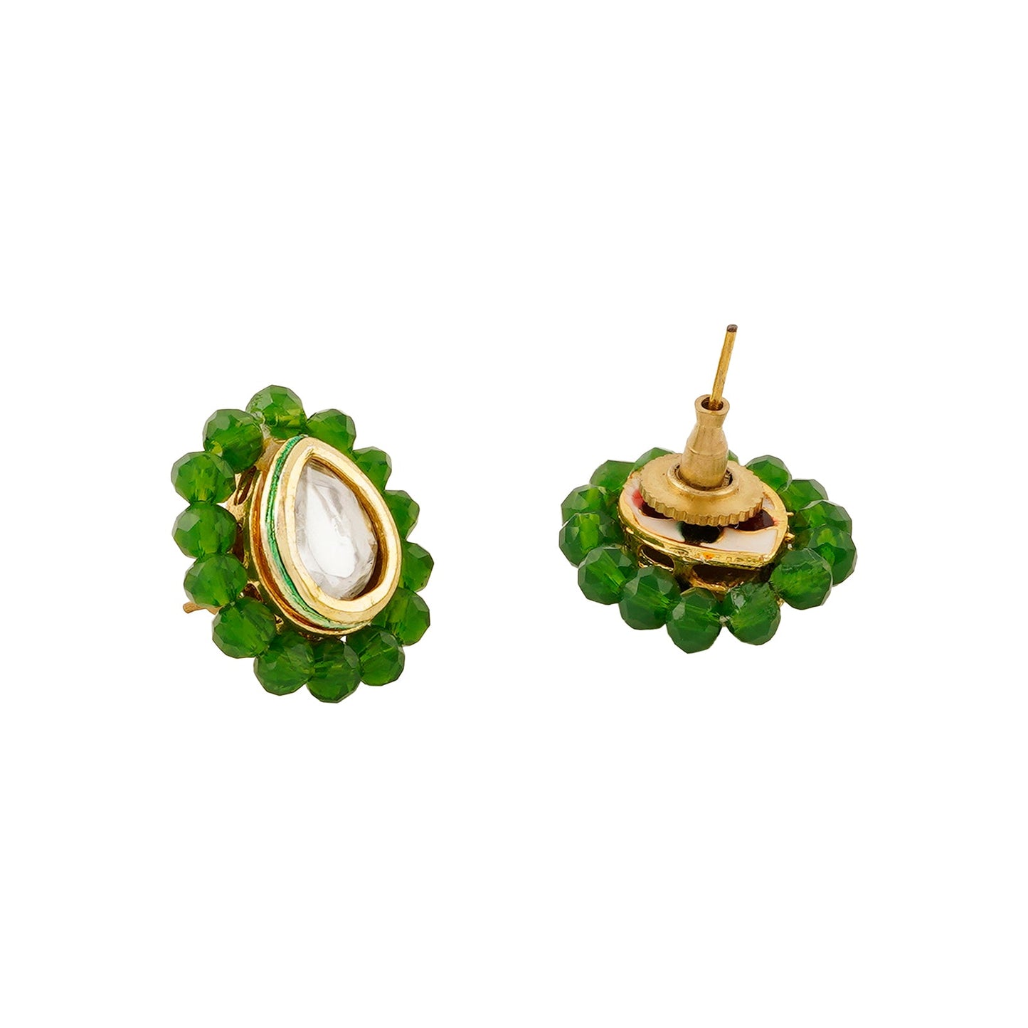 Teejh Surili Green Beads Necklace Set
