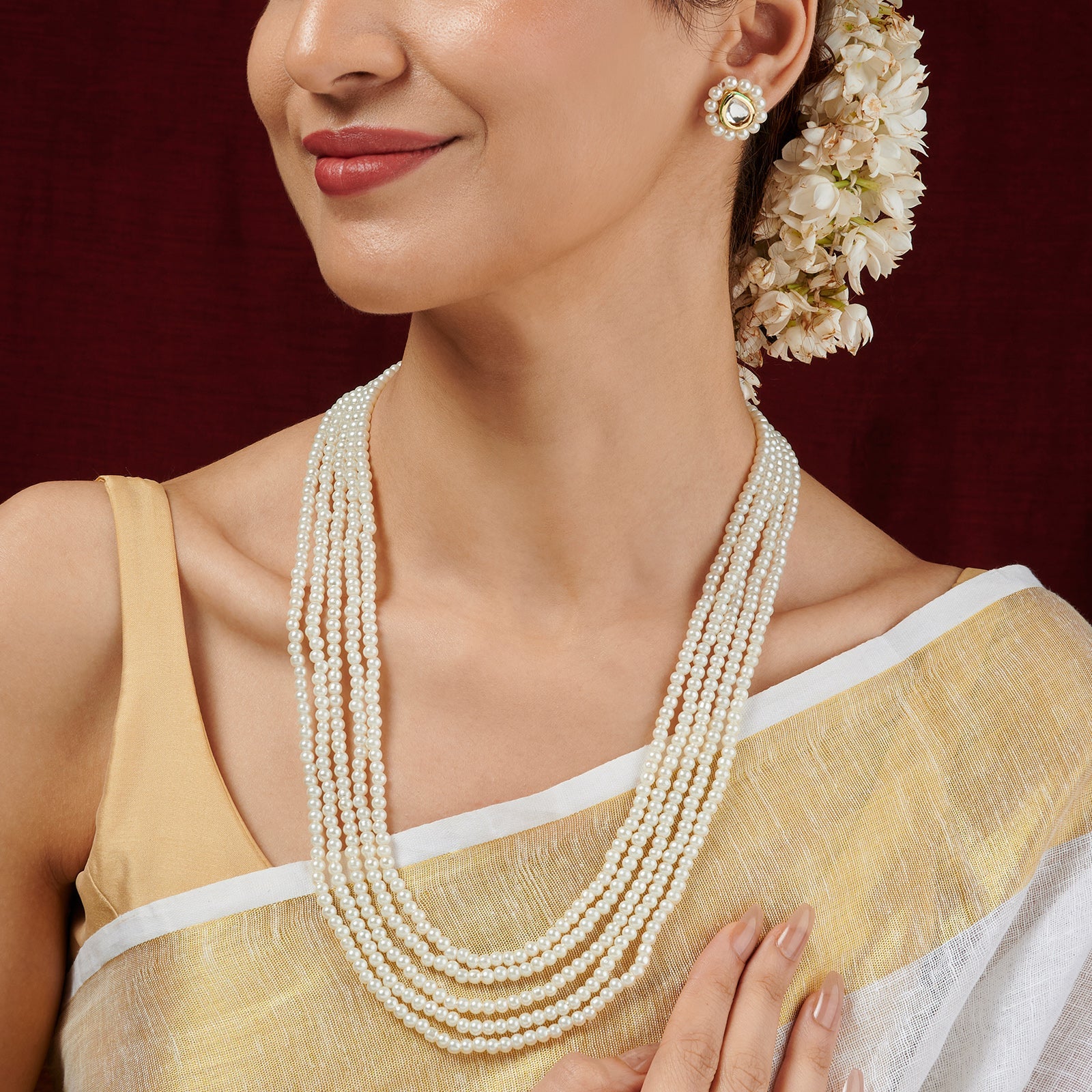 Teejh  Surili Pearl Necklace Set