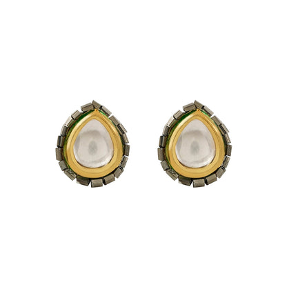 Teejh Noorani White- Grey Beads Necklace set