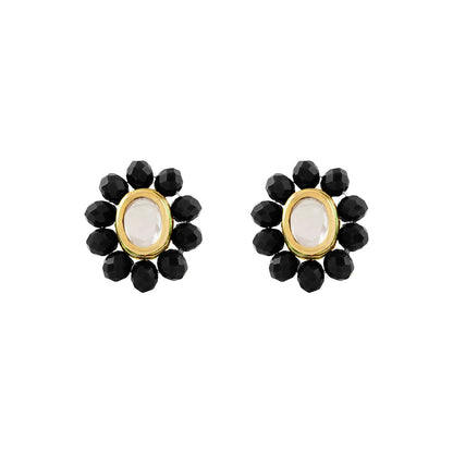 Teejh Nithila Black Beaded Necklace Set