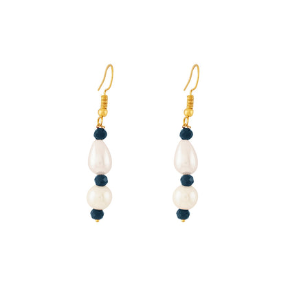 Teejh Chakra White and Blue beaded Necklace Set