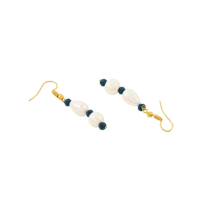 Teejh Chakra White and Blue beaded Necklace Set