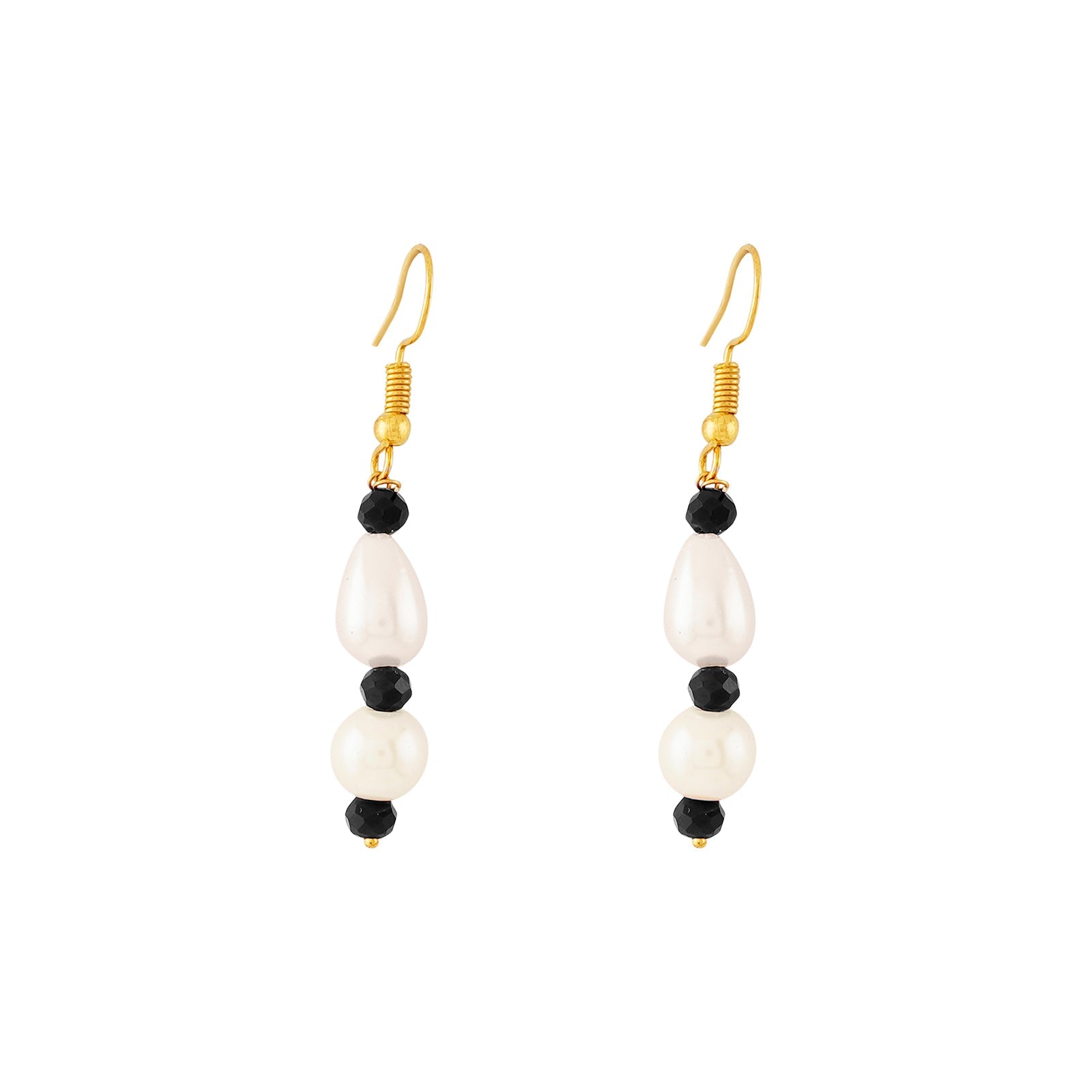 Teejh Chakra White and  Black beaded Necklace Set