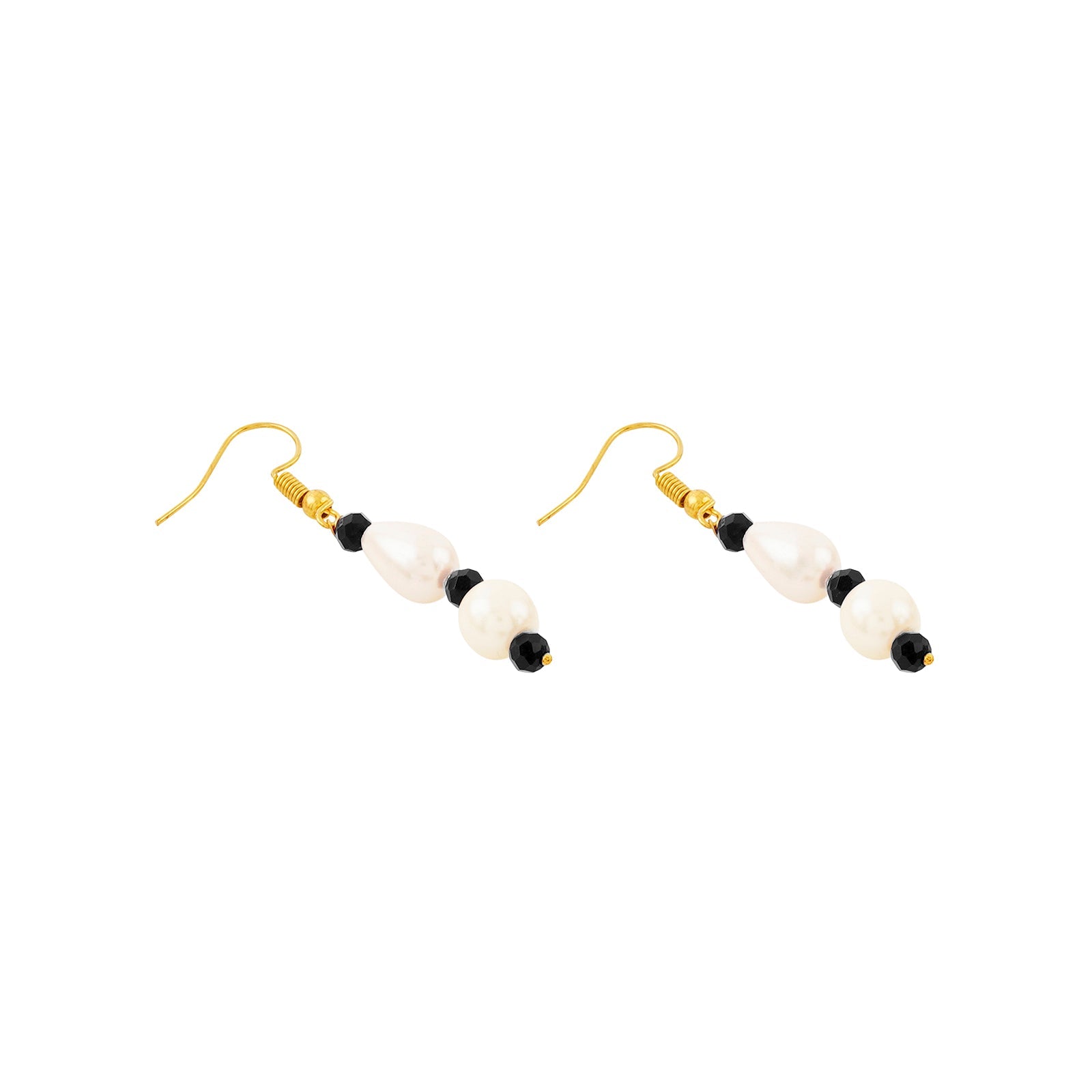 Teejh Chakra White and  Black beaded Necklace Set