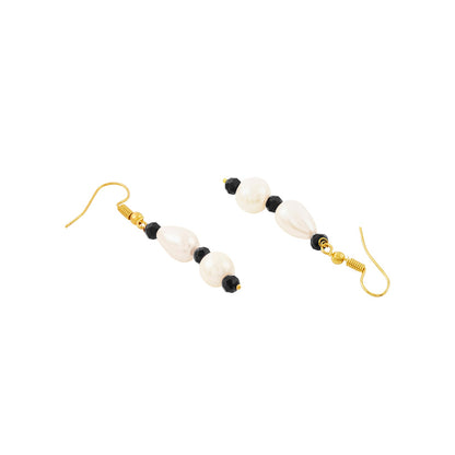 Teejh Chakra White and  Black beaded Necklace Set