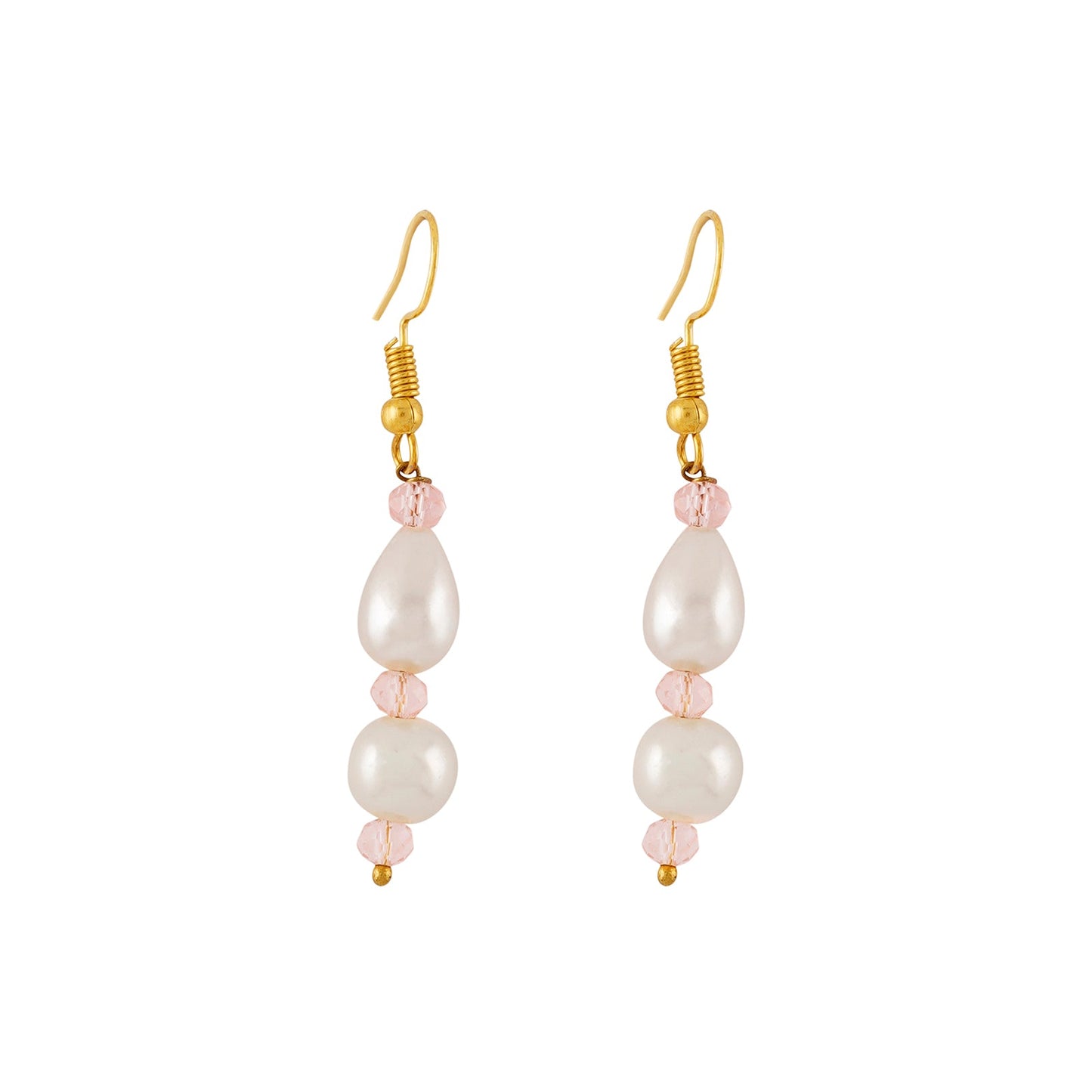 Teejh Chakra White and Pink beaded Necklace Set