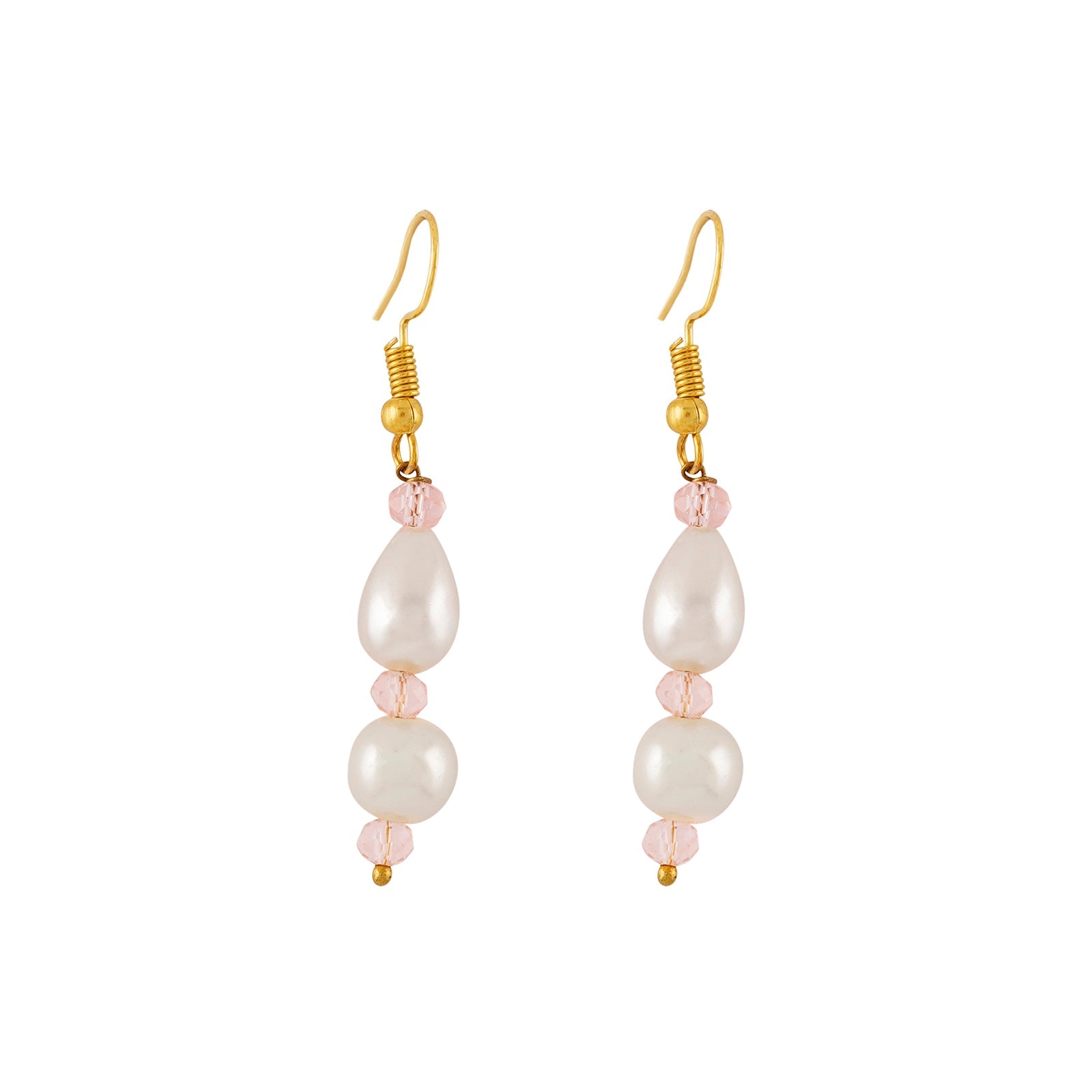Teejh Chakra White and Pink beaded Necklace Set