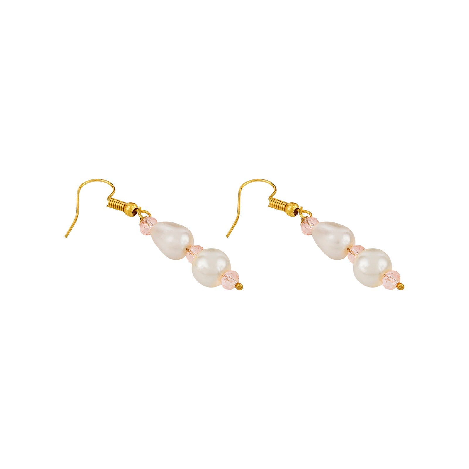 Teejh Chakra White and Pink beaded Necklace Set