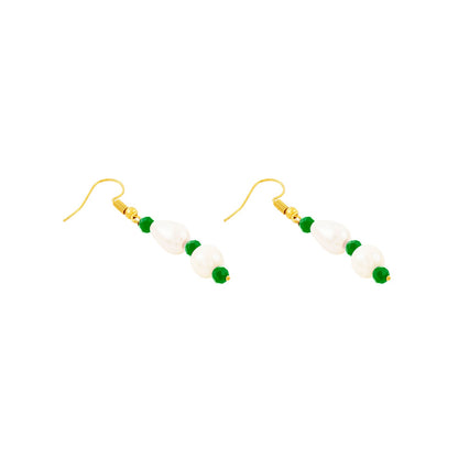 Teejh Chakra White and Green beaded Necklace Set