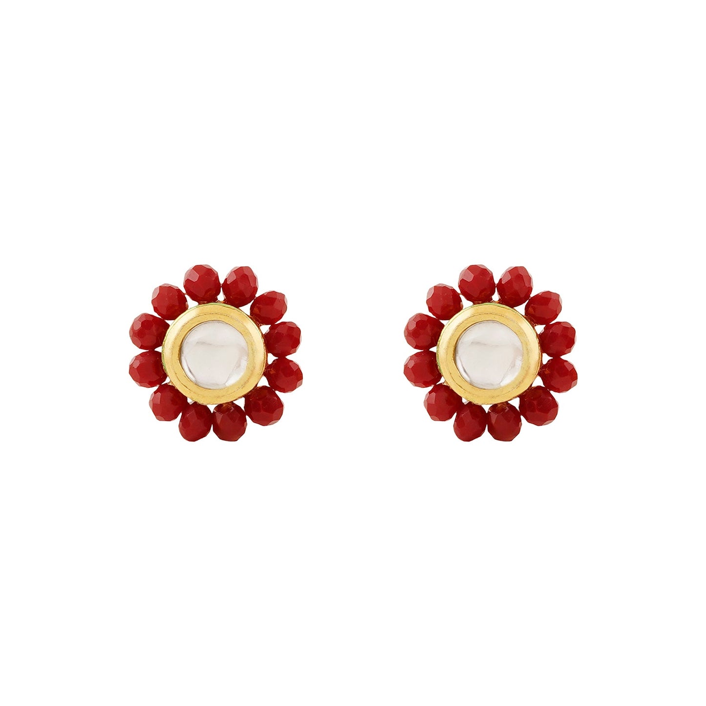 Teejh Jalsa Red Beaded Necklace Set