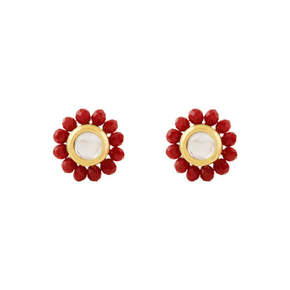 Teejh Jalsa Red Beaded Necklace Set