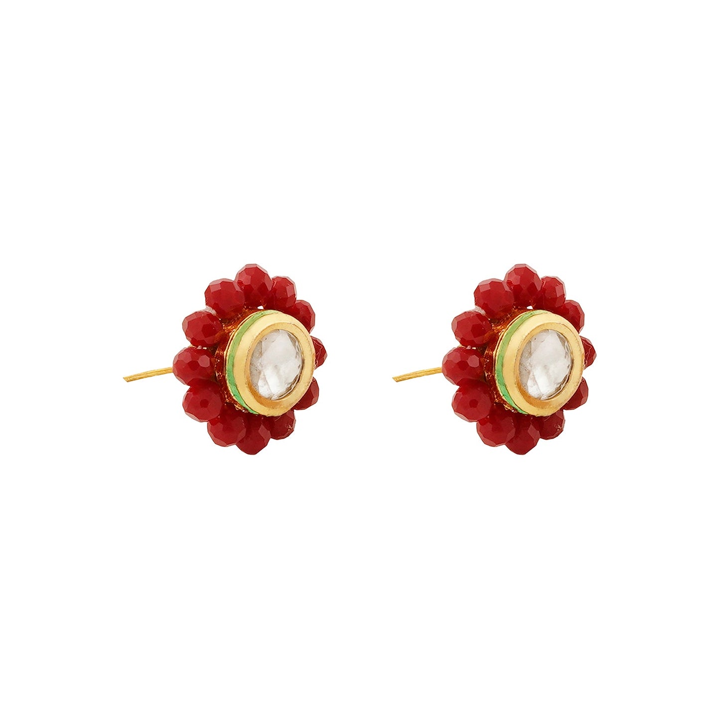 Teejh Jalsa Red Beaded Necklace Set