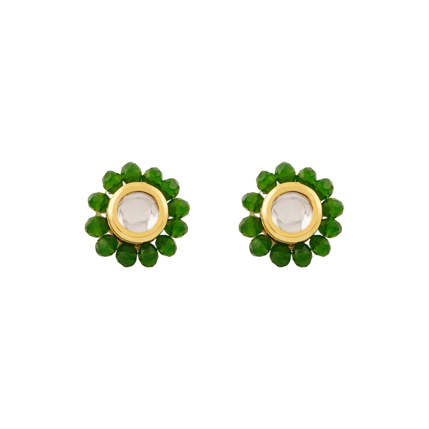 Teejh Jalsa Green Beaded Necklace Set