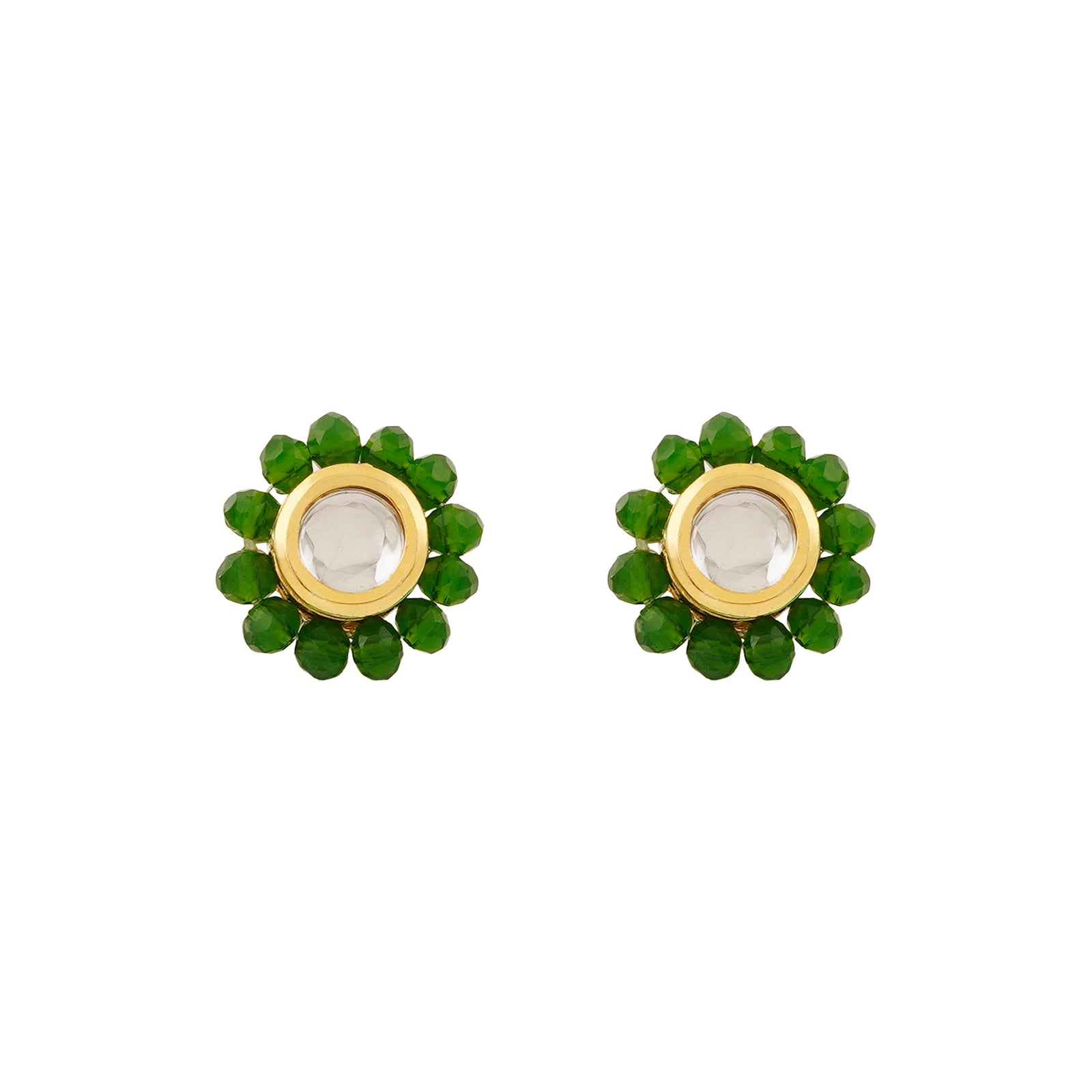 Teejh Jalsa Green Beaded Necklace Set