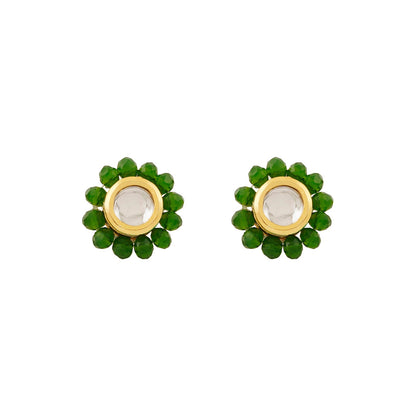Teejh Jalsa Green Beaded Necklace Set