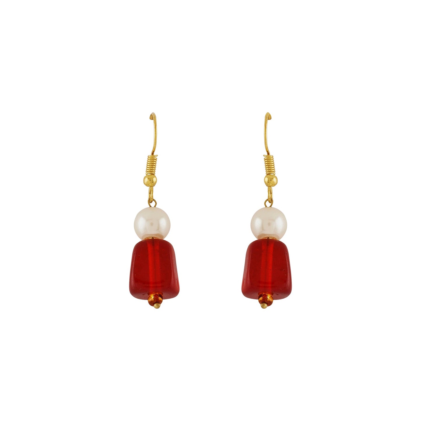 Teejh Drashti Maroon Beaded Necklace Set