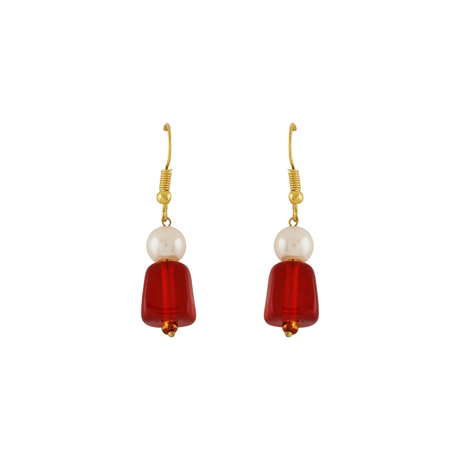 Teejh Drashti Maroon Beaded Necklace Set