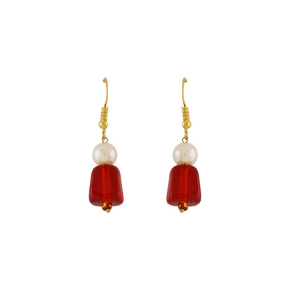 Teejh Drashti Maroon Beaded Necklace Set
